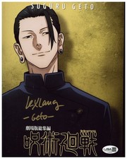 Lex Lang Signed 8x10 Photo Jujutsu Kaisen Geto Autographed JSA COA
