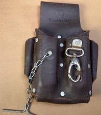 Southwire Tools & Equipment POUCH4 Leather Tool Pouch, 5 Pocket Pouch with Tape