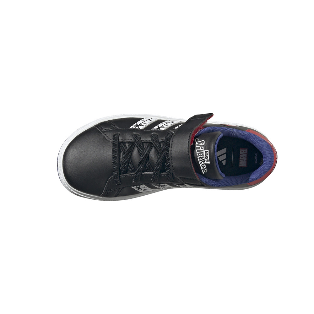adidas Grand Court Spider Man Slip On  Boys Black Sneakers Casual Shoes JS0742 thumbnail 4