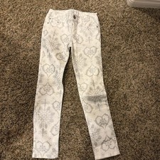 PSNY Girl Pants White And Silver Pattern