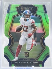 2022 Panini Select Wandale Robinson Neon Green /299 Premier Die-Cut RC Titans