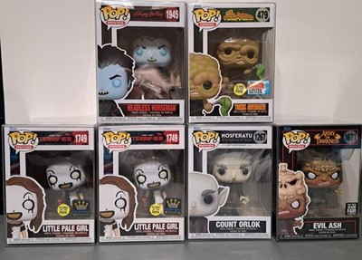 Funko Pop Horror Lot - Orlok Toxie Terrifier Evil Dead Sleepy Hollow w/Protector