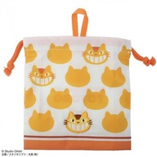 Studio Ghibli My Neighbor Totoro Catbus Silhouette Drawstring Pouch S Japan NEW