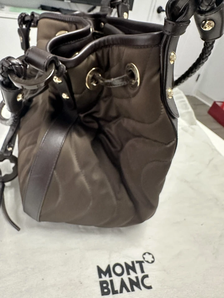 Mont Blanc Women's Bag Brown Color, Double Handle and Inside Pocket and Strap - Image 4 of 4