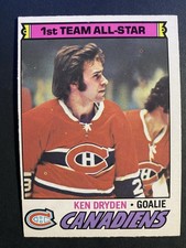 1977-78 O-Pee-Chee Hockey Ken Dryden Montreal Canadiens Card #100 Hall of Fame.