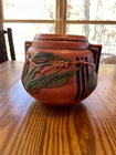 Roseville Laurel Red 1934 Vintage Art Deco Pottery Ceramic Vase 250-6