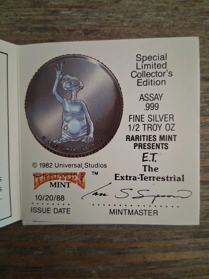 1988 ET Limited Collector's Set With 2 Ounces Of Vintage Silver And COA In Case - Image 4 of 4