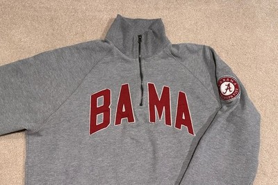  47 Alabama Crimson Tide Half-Zip Sweatshirt Top Men s Large Slate Grey BAMA