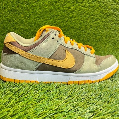 Nike Dunk Low Dusty Olive Mens Size 7 Brown Green Yellow Athletic Shoes Sneakers
