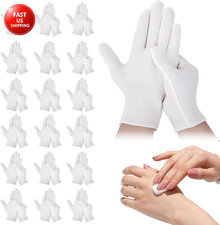 42-Pack White Cotton Gloves, for Dry Hands Sleeping Eczema Care and Night-Time M
