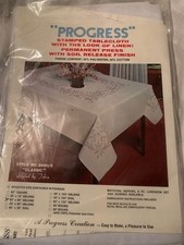 Tablecloth to Embroider Stamped 60" x 80" Oblong Permanent Press NO floss