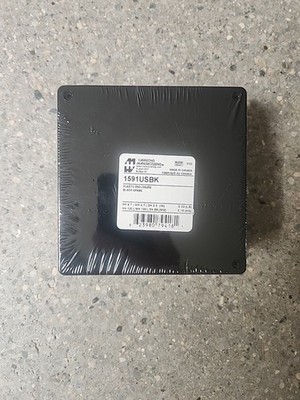 Project Box 4.7x4.7x2.36 HAMMOND MFG 1591USBK Enclosure, Box-Lid, ABS, Black   
