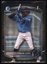 2025 Bowman #BCP-19 Fabian Lopez Chrome Prospects Reptilian Refractor