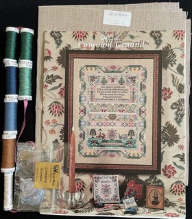 Xstitch Partial KIT: JUST NAN "Common Ground" some thrd bead pack fabric GS51