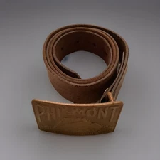 Boy Scout vintage Leather Belt Tooled Size 32-36 Philmont belt buckle