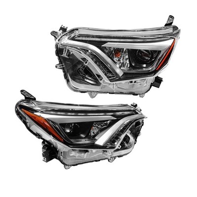 LABLT Headlights For 2016 2017-2018 Toyota RAV4 Left+Right Side w/LED DRL Black