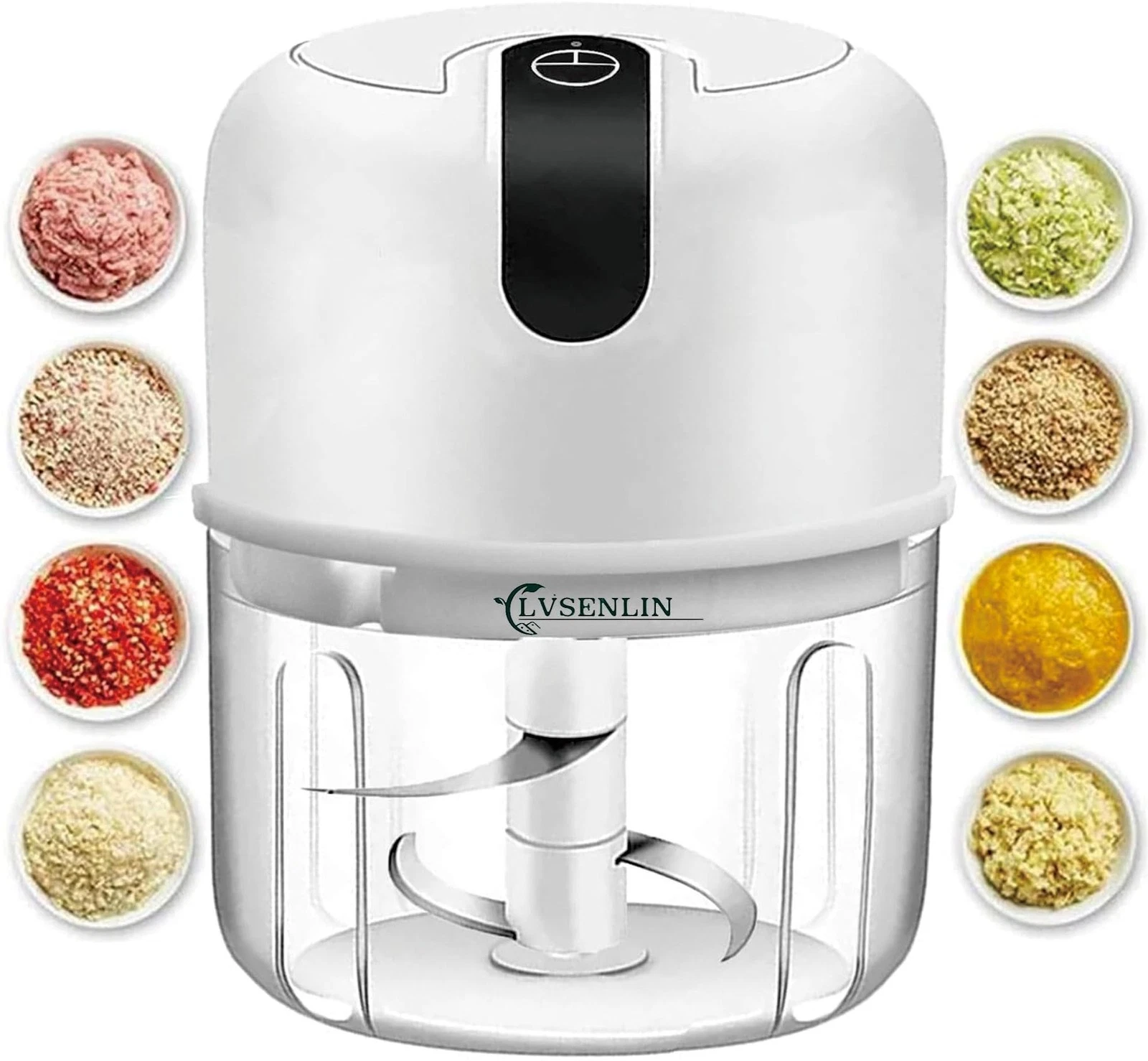 250ML Electric Garlic Chopper, Mini Portable Veggie Choppers, Garlic Grinder ...