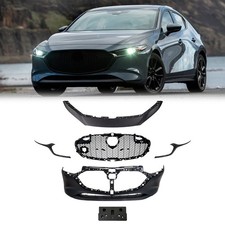 Complete Front Bumper Set Ma1000254 Fits 2019-2023 Mazda 3 Sedan Bdts50031ebb