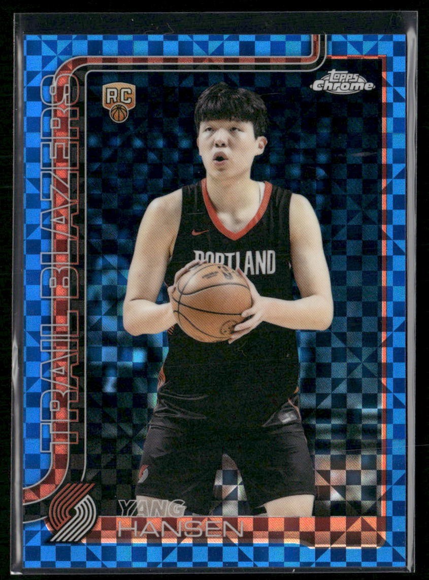 2025-26 Topps Chrome - Yang Hansen #266 Blue X-Fractor (RC)