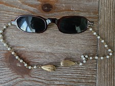 Vintage Oval Sunglasses Earing Chain Arm Glasses
