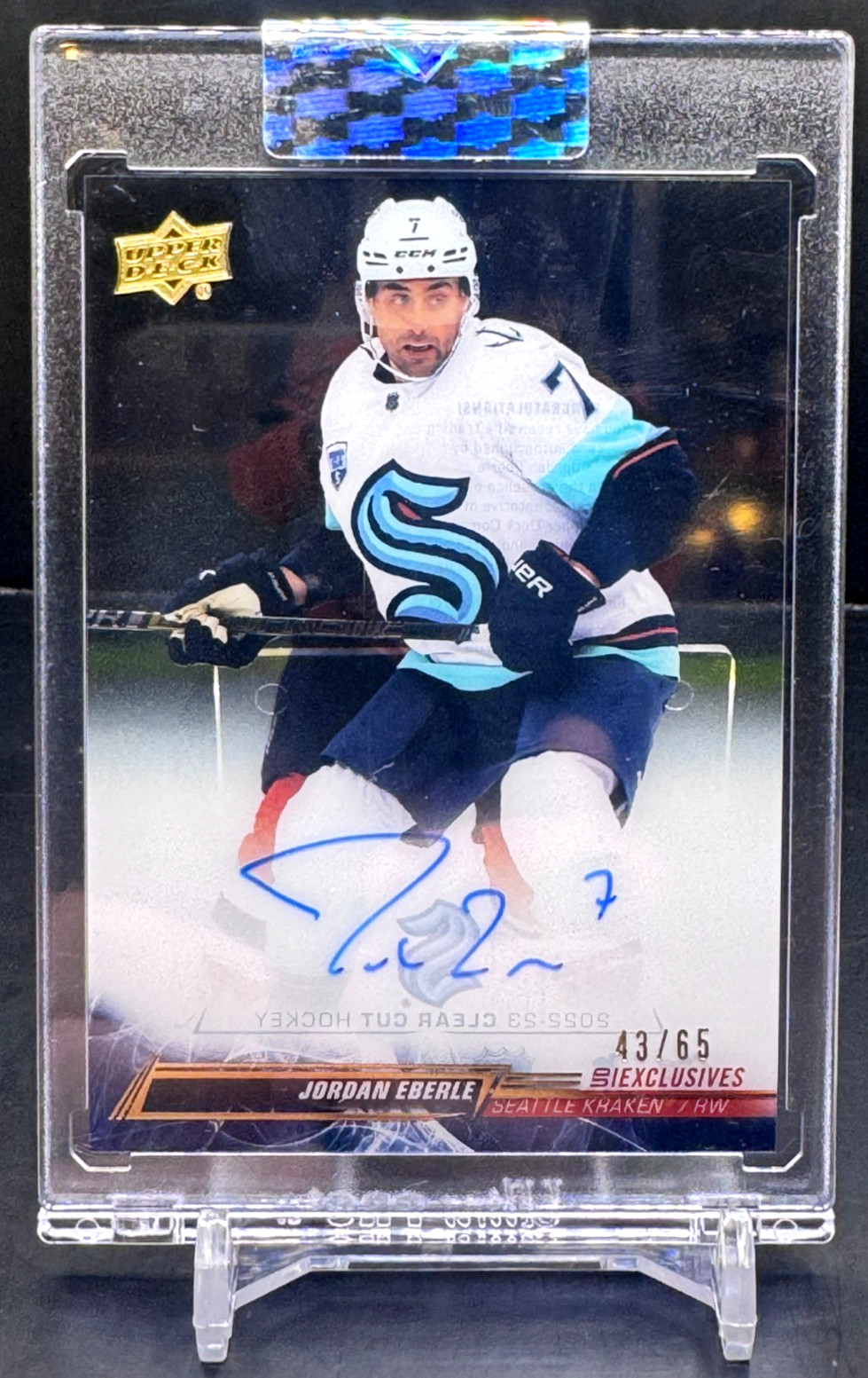 2022-23 Upper Deck Clear Cut - Jordan Eberle #CC-EB - Exclusives /65 SSP AUTO