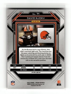David Njoku 2022 Panini Prizm #71 Cleveland Browns Orange Ice | eBay