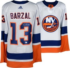 Mathew Barzal New York Islanders Autographed White Adidas Authentic Jersey
