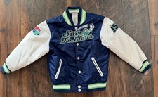 Vintage Disney Buzz Lightyear Bomber Jacket Navy Blue White Sz Small Kids