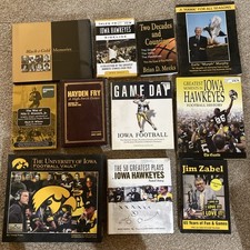 University of Iowa Hawkeyes Book Lot Hayden Fry Jim Zabel College Football 2auto