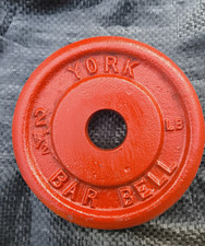 YORK Barbell 2.5 lb Weight Plate, Red - Unisex Adults Strength Training