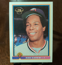 Bowman 1991 Rod Carew #1 Minnesota Twins MLB Baseball Card