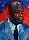 Michael Jordan Crying Grailpop Oil Painting ACEO Print Artist Signed /30 S2#84