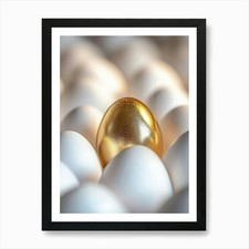 Quadro stampa artistica uovo d'oro 4 con cornice wall art poster stampa su tela