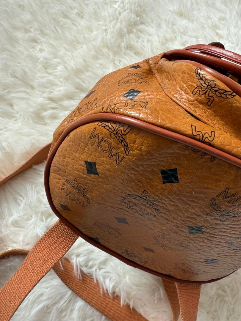 MCM Brown Logo Mini Drawstring Backpack, Slight W… - image 11