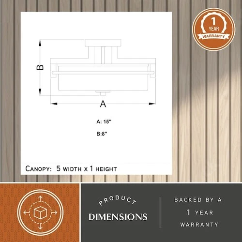 VAXCEL C0170 Addison 15in Semi Flush Mount Nickel - Picture 4 of 9