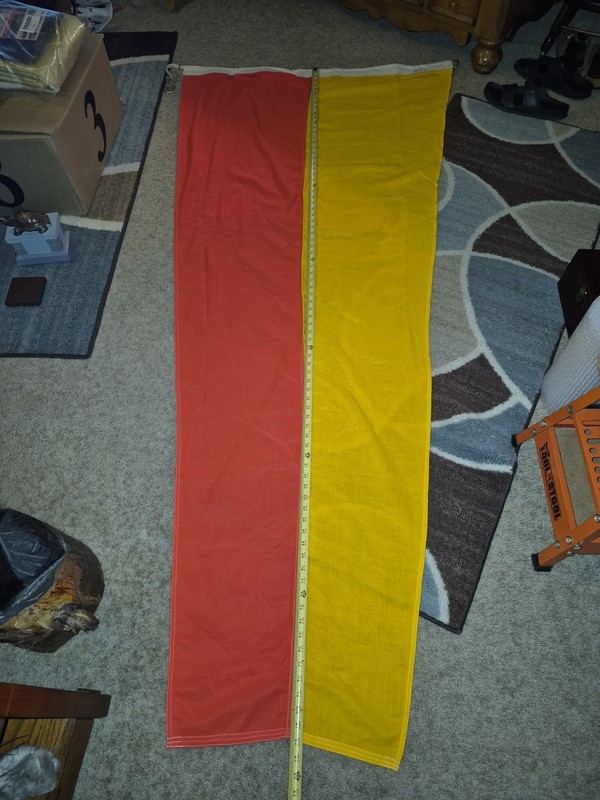NAUTICAL PENNANT SIGNAL FLAG LIGHTHOUSE FOR THE BLIND 83X38 Vintage Large