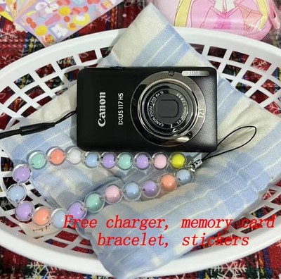 Canon IXUS 117 HS 12MP Digital Camera 4x Zoom HD Video Compact Slim Travel Cam