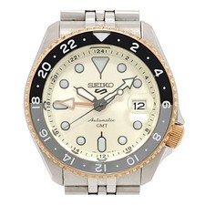 Seiko 5 Sports GMT SSK046 Automatic Stainless Steel Gold Plated Working