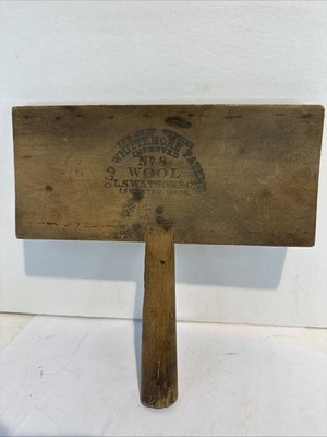 Old Whittemore Wood Wool Carder Patent No 8 Antique L S Watson Primitive Tool
