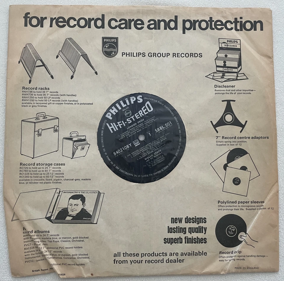 PHILIPS SBBL 501 *DISC ONLY FOR REPLACEMENT*-WALLY STOTT LONDON PRIDE (DISC EX) - Изображение 3 из 4