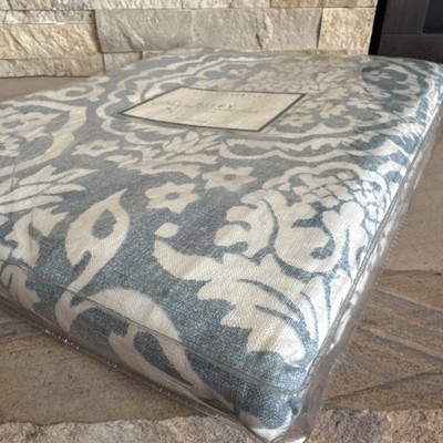 【ハワイ購入品・未開封】POTTERYBARNベッドカバー ツイン Pottery Barn Riley Twin Headboard Slipcover Blue Cream Pattern NEW