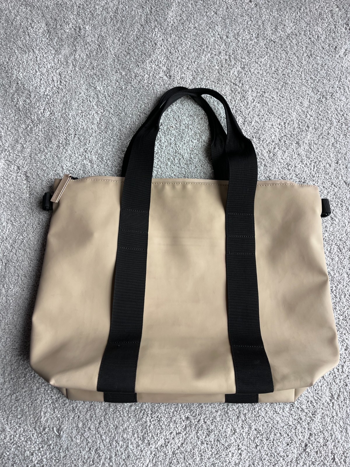 Rains Waterproof Tote Bag Mini Tan Good Condition