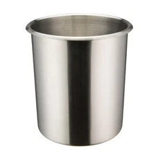 New 6qt Winco BAM-6 Round Bain Marie Pot 8” x 8 ¾” Mirror Finish Stainless Steel