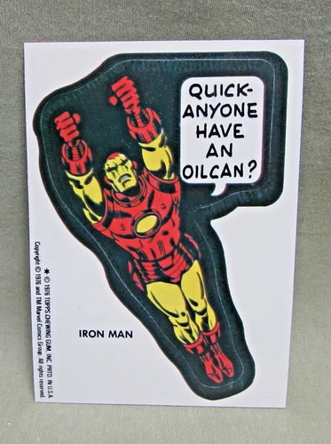 1976 IRON MAN STICKER Topps vintage Marvel Super Heroes comic book hero card