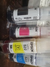 OEM Genuine Epson 522 Ink Bottles 4 Pack for ET-2720 ET-2800 ET-2803 ET-4700