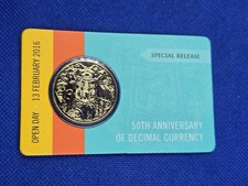 Australian 2016 Carded 50 cent by RAM for 50th Anniversary of Decimal Currency