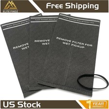 3 Wet Dry Filter Bags for 2 - 2.5 Gallon Shop Vac Vacuum Stinger Craftsman Husky