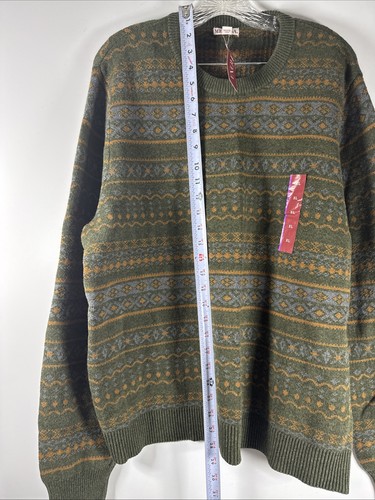 Merona Cotton Blend Thick Winter Sweater Cardigan Men Size XL Green NWT - Picture 7 of 8