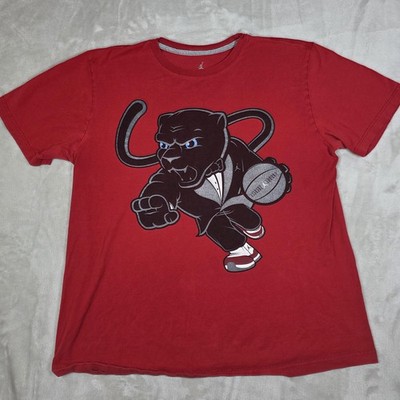 Jordan Shirt Mens XL Red Panther Basketball Graphic Tee T-Shirt Jumpman Spalding