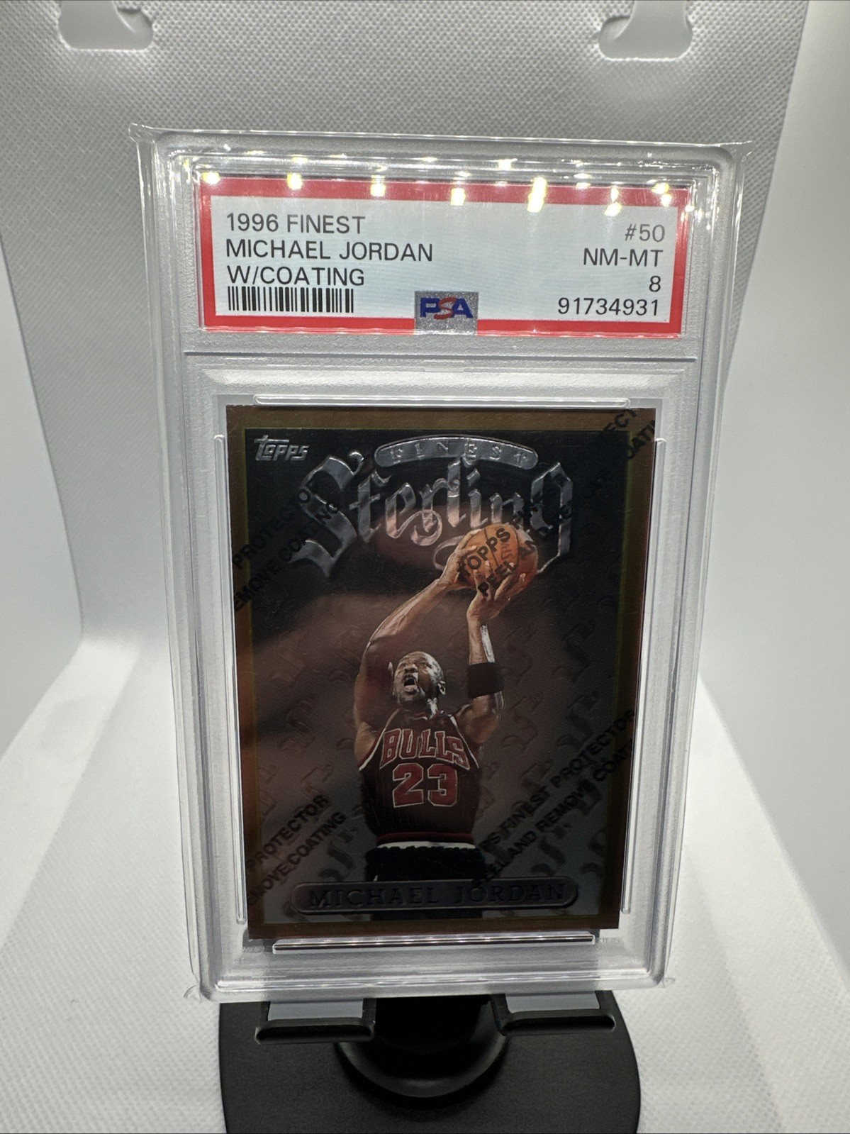 1996-97 Topps Finest - Common - Bronze Michael Jordan #50 PSA 8